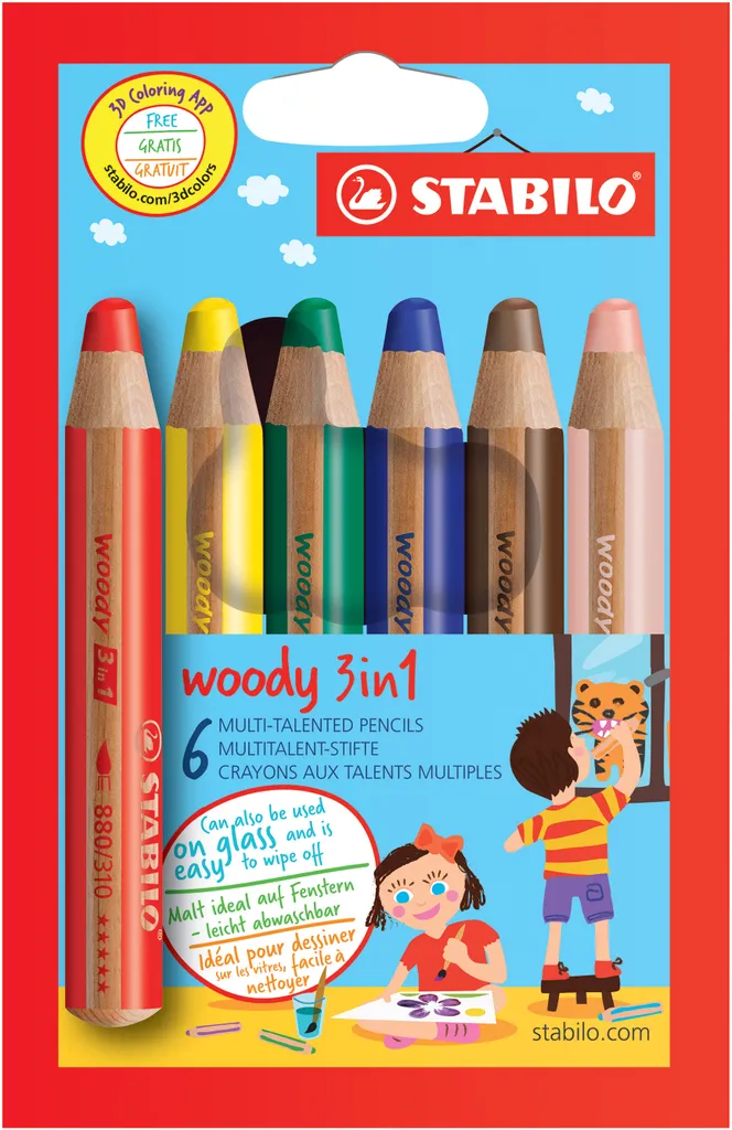 Stabilo Woody - 6-tlg. Set